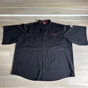 Indian Motorcycle Button Up Shirt Embroidered‎ Front & Back Mens 5XL Exc Cond